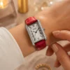 ساعت ویکتور زنانه بند چرم کد zv1007 گالری ساعت ضرابی